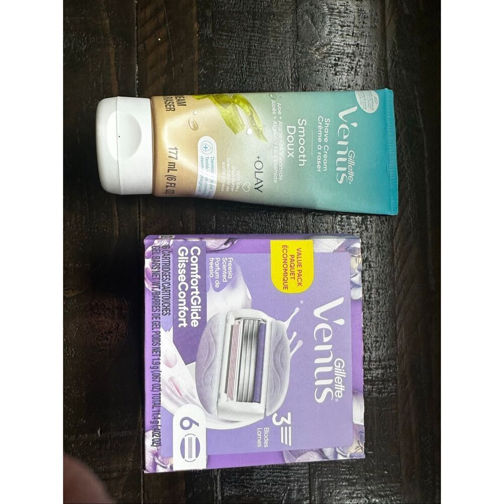 Gillette Venus ComfortGlide Freesia Women's Razor Refills, 6 Refill Cartridges b